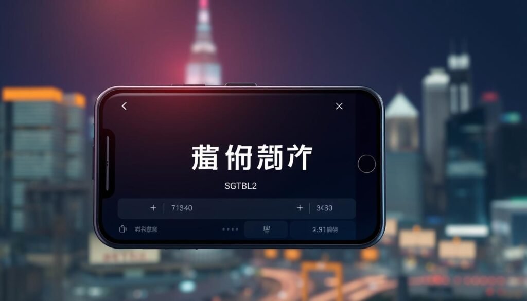 A detailed 4K digital illustration of a Telecombrother branded mobile device screen displaying a speed test interface showing drastically reduced download and upload speeds, against a blurred background of a city skyline at night. The screen prominently features the Chinese text "轉台優惠速度限制" in an elegant, minimalist font. The overall composition conveys a sense of frustration and disappointment at the unexpected speed throttling experienced during the "unlimited data" roaming promotion.